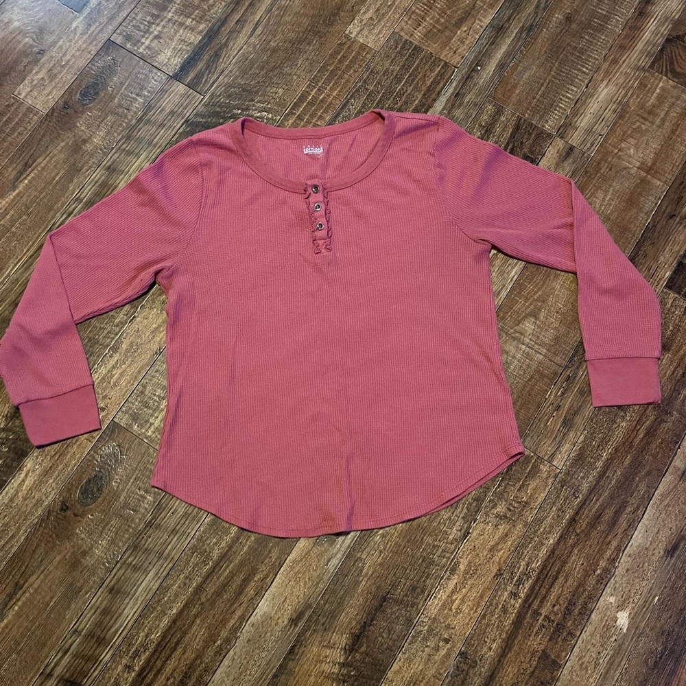 Basic Editions Long Sleeve Top - Dusty Pink